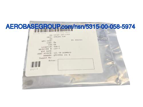 תמונה  של מספר מלאי לאומי 5315-00-058-5974